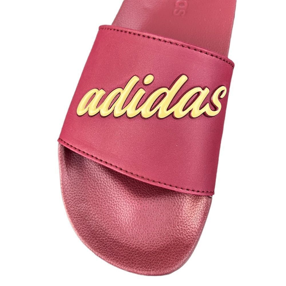 adidas ADILETTE SHOWER SLIDES Red/Sandy Beige Sandal - Picture 2 of 15